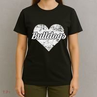 Bulldogs Over Distressed Heart Lawrence County T-Shirt thumb 4