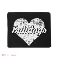 Bulldogs Over Distressed Heart Lawrence County Mousepad thumb 0