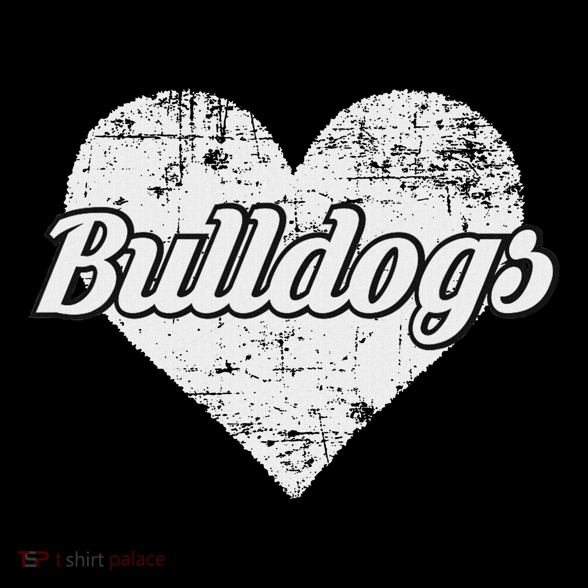 Bulldogs Over Distressed Heart Lawrence County Mousepad
