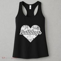 Bulldogs Over Distressed Heart Lawrence County Women's Tank Top thumb 3