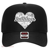 Bulldogs Over Distressed Heart Lawrence County Hat thumb 0