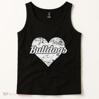 Bulldogs Over Distressed Heart Lawrence County Tank Top thumb 2