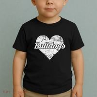 Bulldogs Over Distressed Heart Lawrence County Toddler T-Shirt thumb 2