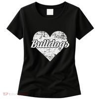 Bulldogs Over Distressed Heart Lawrence County Women's T-Shirt thumb 0