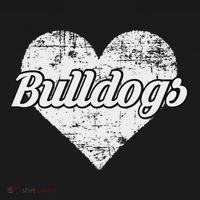 Bulldogs Over Distressed Heart Lawrence County Women's T-Shirt thumb 6