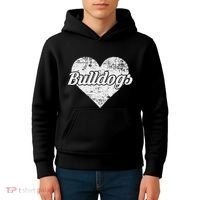 Bulldogs Over Distressed Heart Lawrence County Kids Hoodie thumb 4