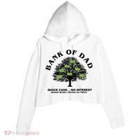 Bank Of Dad Quick Cash No Interest Funny Gift Crop Fleece Hoodie thumb 0