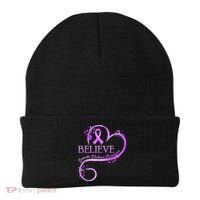 Believe October Domestic Violence Awareness Month Women Beanie thumb 0