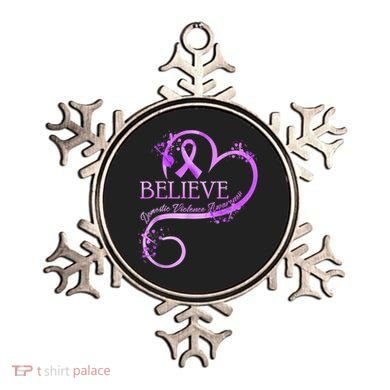 Believe October Domestic Violence Awareness Month Women Ornament