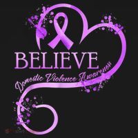 Believe October Domestic Violence Awareness Month Women Ornament thumb 1