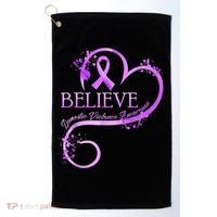 Believe October Domestic Violence Awareness Month Women Golf Towel thumb 0