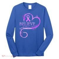 Believe October Domestic Violence Awareness Month Women Long Sleeve Shirt thumb 0