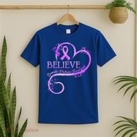 Believe October Domestic Violence Awareness Month Women T-Shirt thumb 2