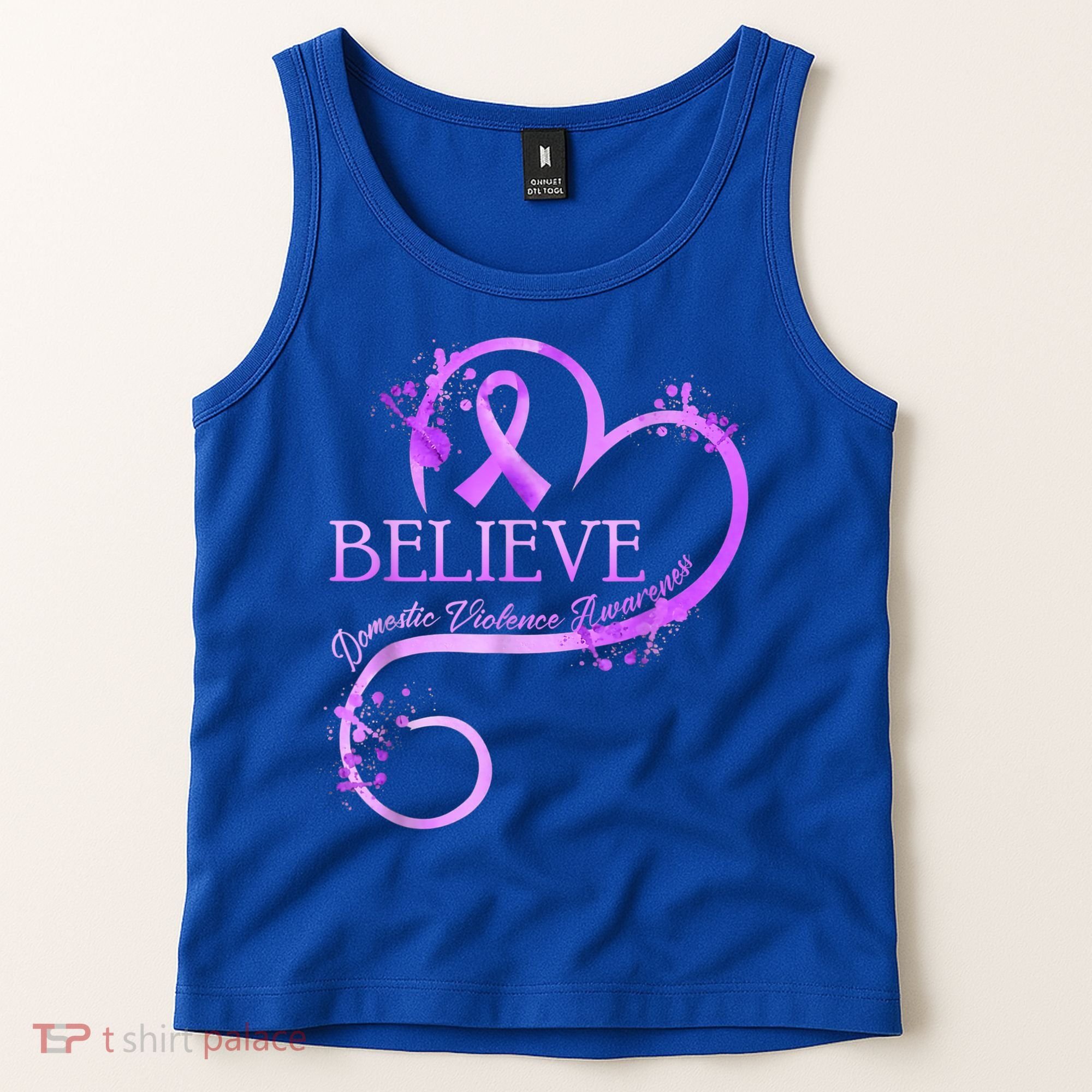 Believe October Domestic Violence Awareness Month Women Tank Top