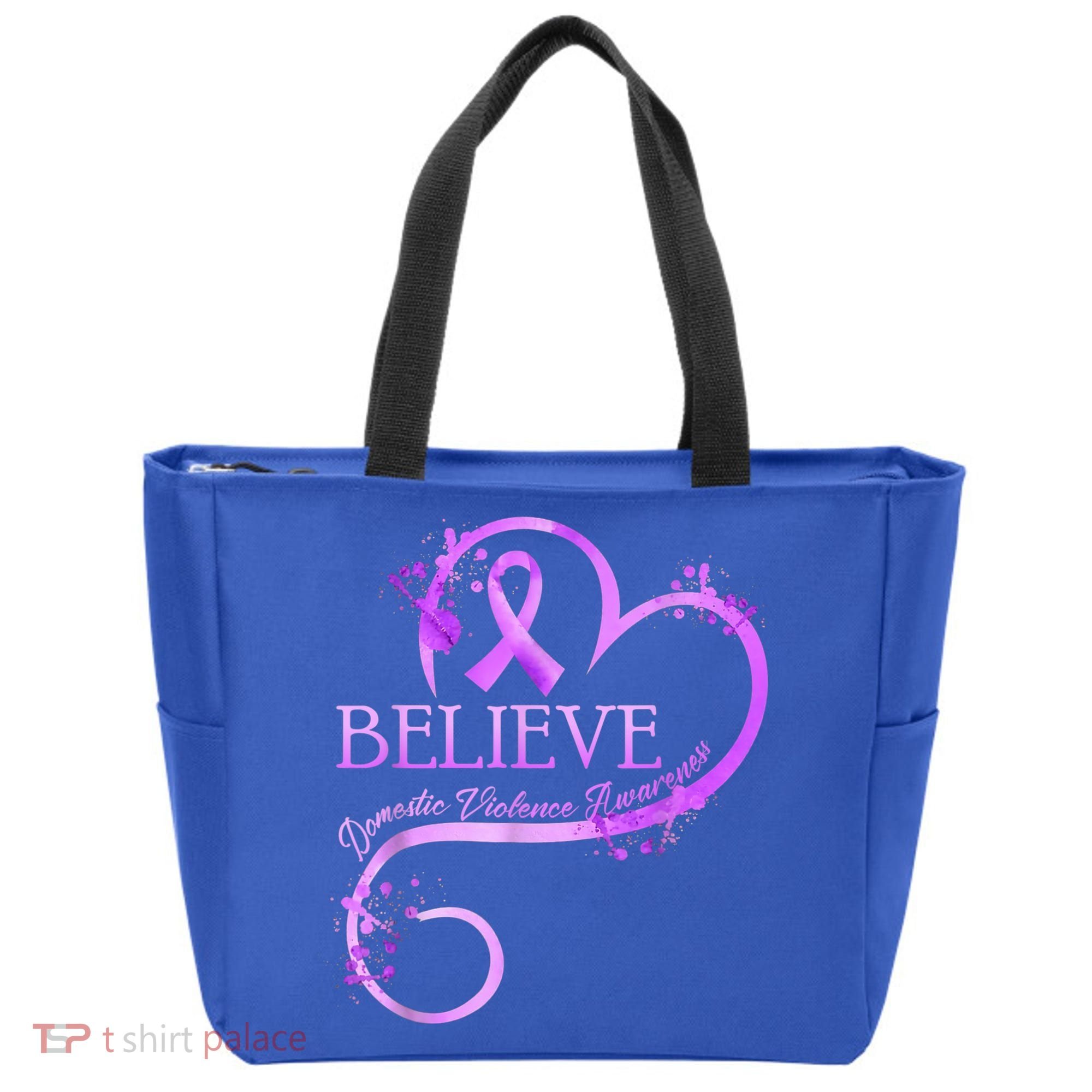 Believe October Domestic Violence Awareness Month Women Tote Bag