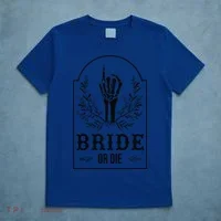 Bride Or Die Skeleton Hand Gothic Bachelorette Party T-Shirt thumb 5