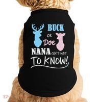Buck Or Doe Gender Reveal Party Doggie Tank thumb 0