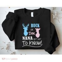 Buck Or Doe Gender Reveal Party Sweatshirt thumb 2