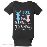 Buck Or Doe Gender Reveal Party Baby Bodysuit thumb 0