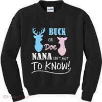 Buck Or Doe Gender Reveal Party Kids Sweatshirt thumb 0
