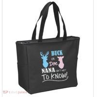 Buck Or Doe Gender Reveal Party Tote Bag thumb 2