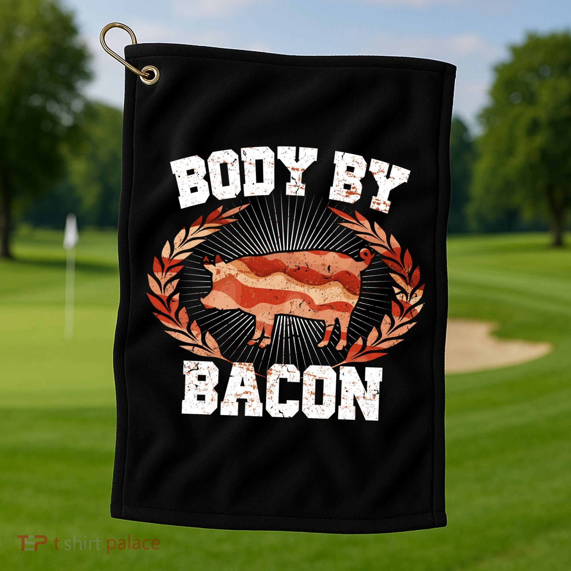 Body By Bacon Golf Towel