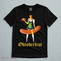 Barmaid Oktoberfest Funny German Woman Dirndl Bratwurst T-Shirt thumb 5