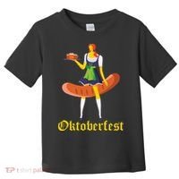 Barmaid Oktoberfest Funny German Woman Dirndl Bratwurst Toddler T-Shirt thumb 0