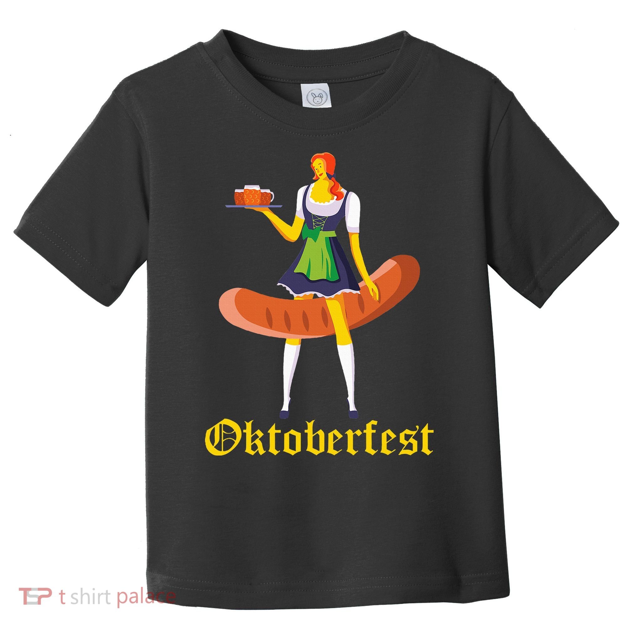 Barmaid Oktoberfest Funny German Woman Dirndl Bratwurst Toddler T-Shirt