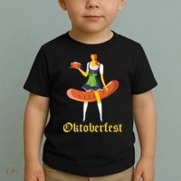 Barmaid Oktoberfest Funny German Woman Dirndl Bratwurst Toddler T-Shirt thumb 2