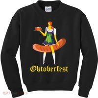 Barmaid Oktoberfest Funny German Woman Dirndl Bratwurst Kids Sweatshirt thumb 0
