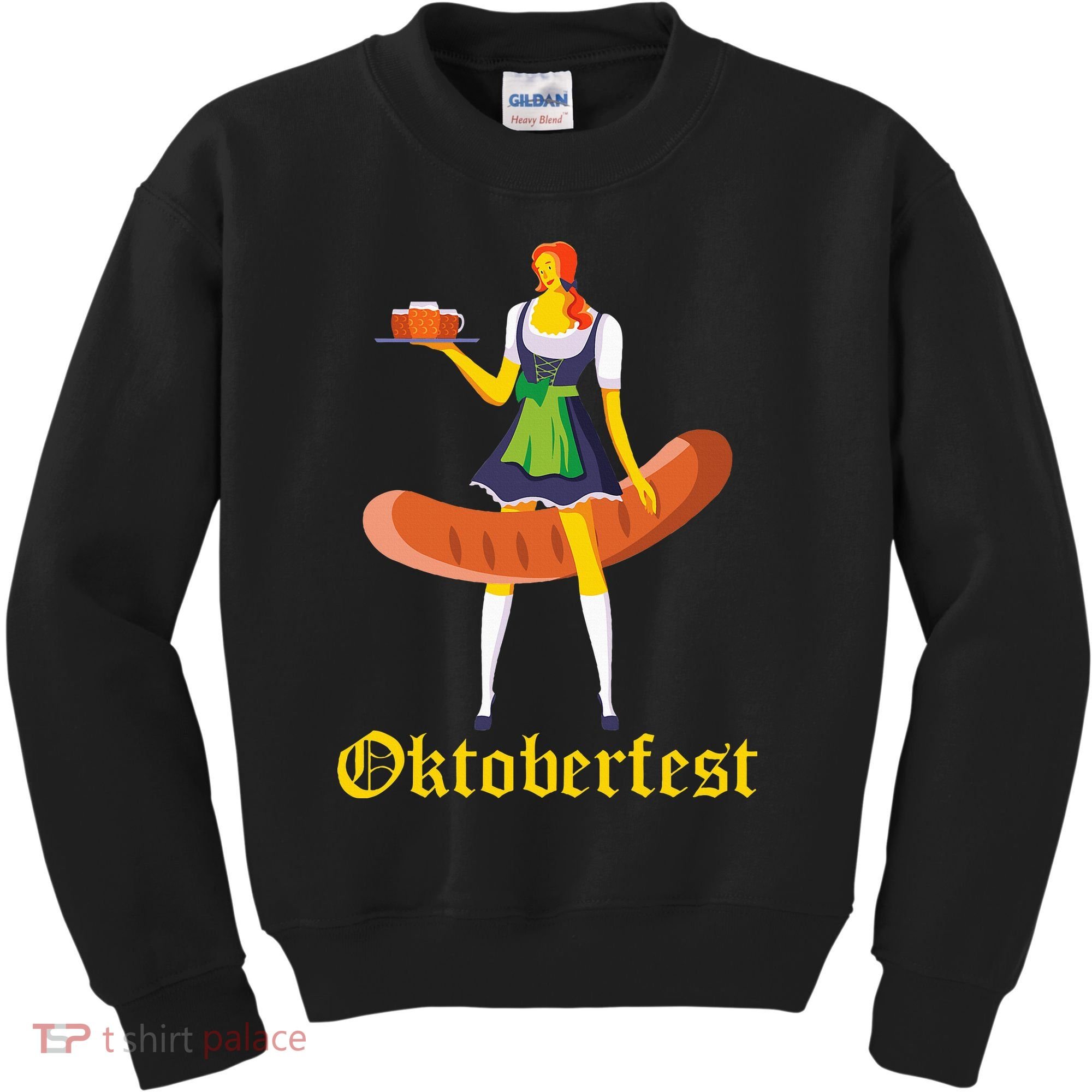Barmaid Oktoberfest Funny German Woman Dirndl Bratwurst Kids Sweatshirt