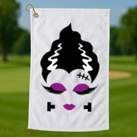 Bride Of F.R.A.N.K.E.N.S.T.E.I.N Monster Halloween Costume Golf Towel thumb 1