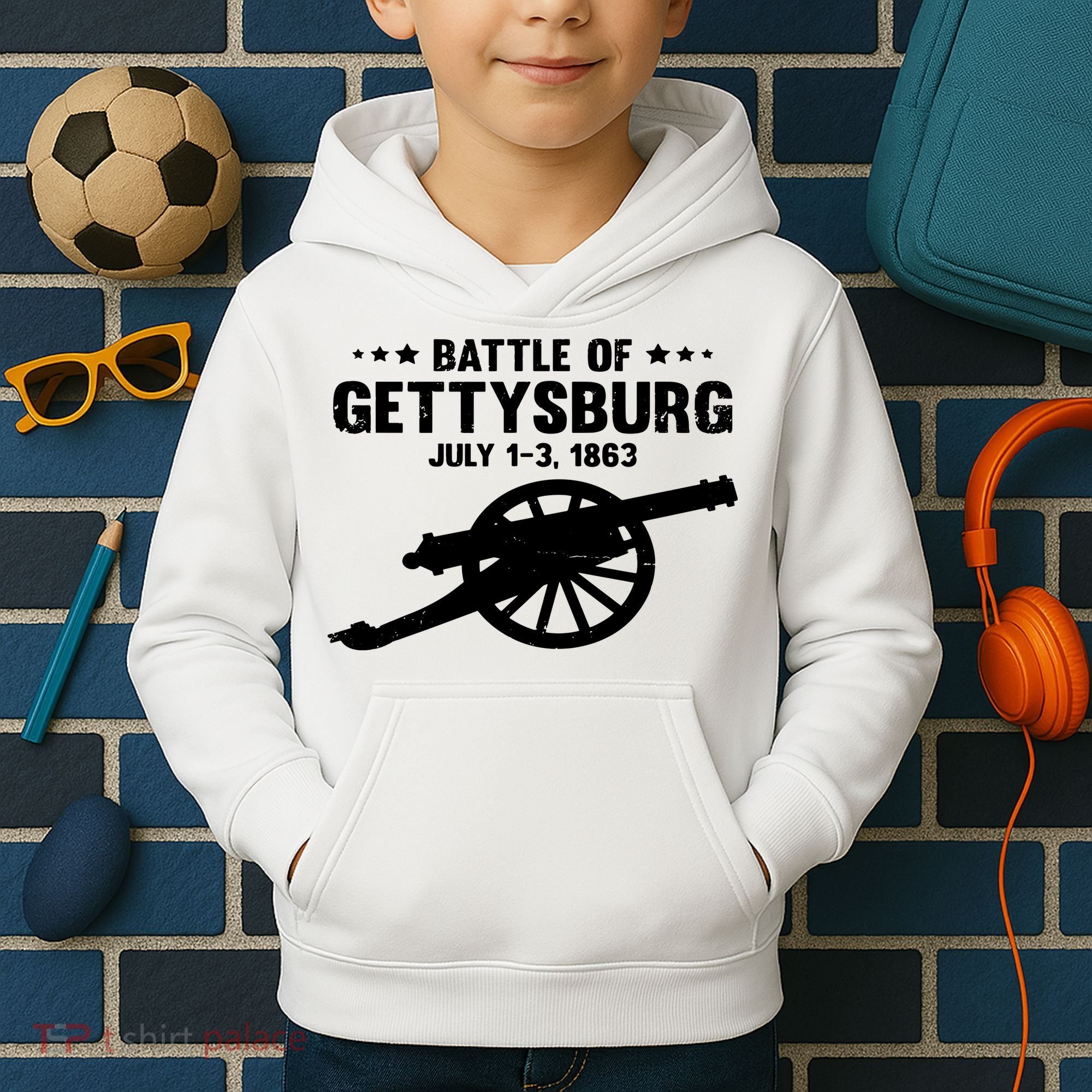 Battle Of Gettysburg | Battlefield US American Civil War Kids Hoodie