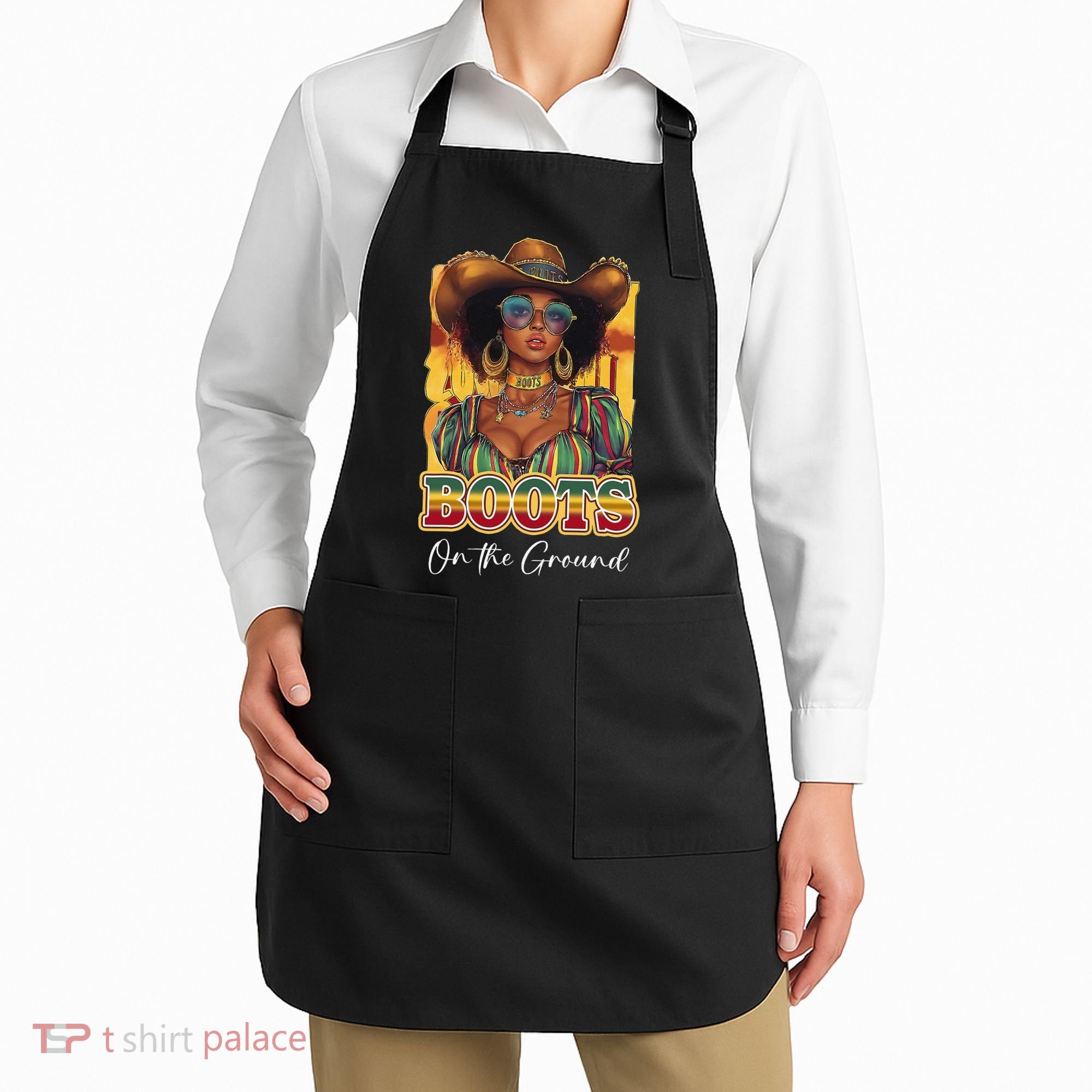 Boots On Ground Juneteenth Cowgirl Linedance Boots Western Apron