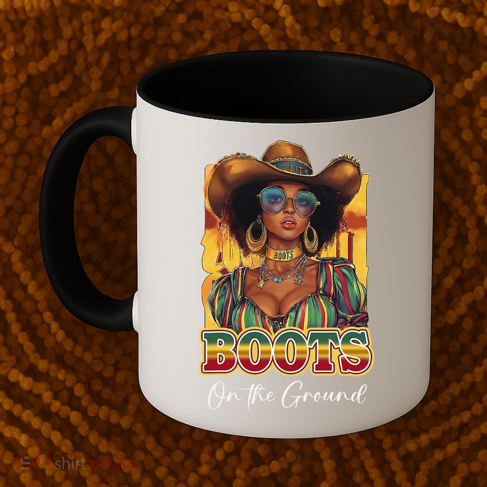 Boots On Ground Juneteenth Cowgirl Linedance Boots Western Coffee Mug