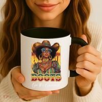 Boots On Ground Juneteenth Cowgirl Linedance Boots Western Coffee Mug thumb 3