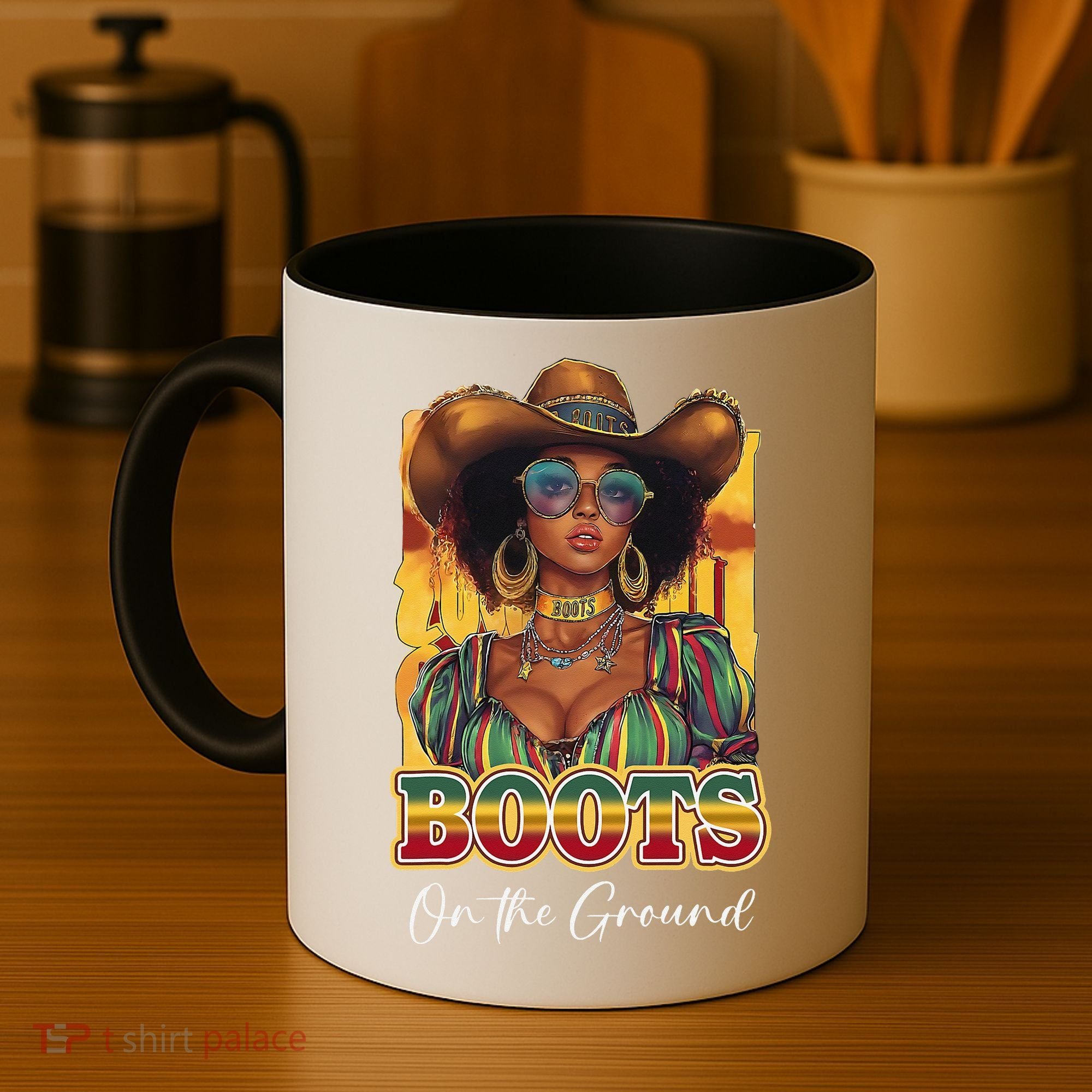 Boots On Ground Juneteenth Cowgirl Linedance Boots Western Coffee Mug