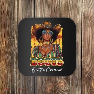 Boots On Ground Juneteenth Cowgirl Linedance Boots Western Coaster