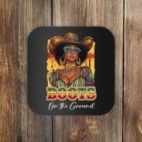 Boots On Ground Juneteenth Cowgirl Linedance Boots Western Coaster thumb 0
