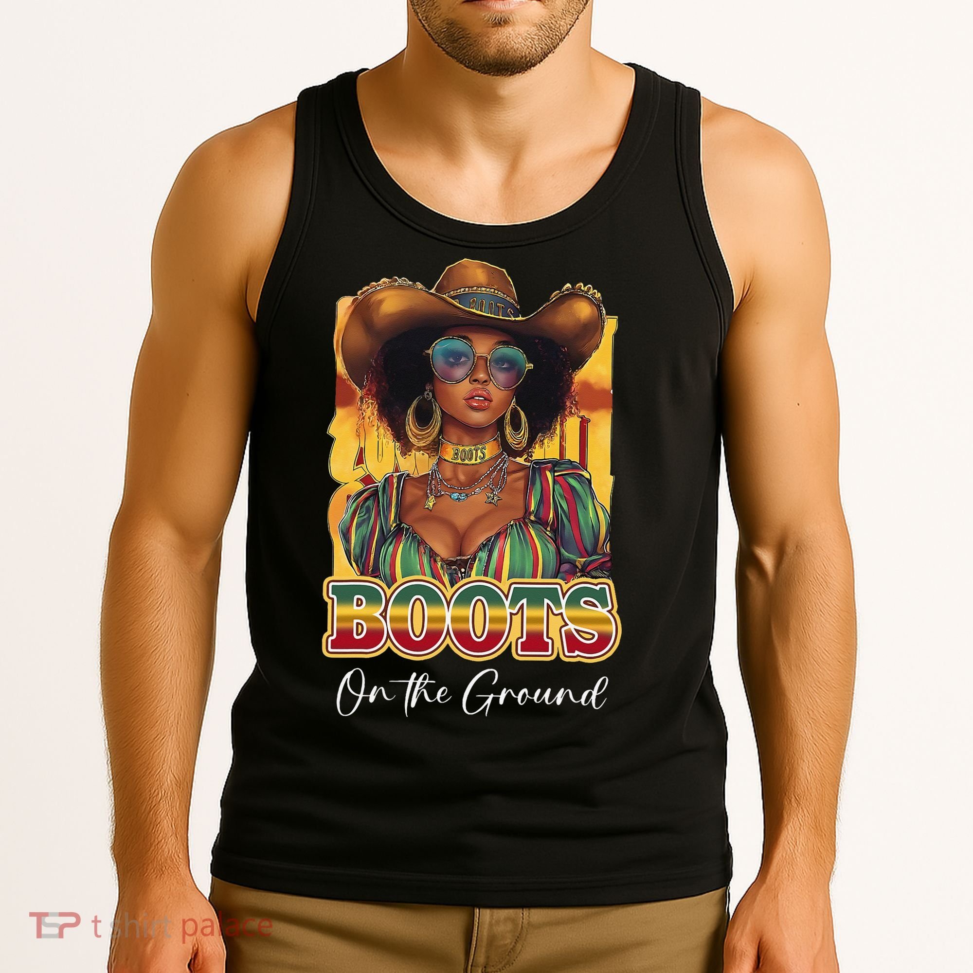 Boots On Ground Juneteenth Cowgirl Linedance Boots Western Tank Top