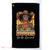 Boots On Ground Juneteenth Cowgirl Linedance Boots Western Golf Towel thumb 0