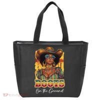 Boots On Ground Juneteenth Cowgirl Linedance Boots Western Tote Bag thumb 0