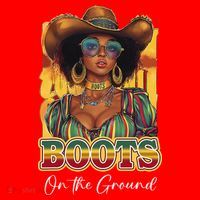 Boots On Ground Juneteenth Cowgirl Linedance Boots Western Santa Hat thumb 1