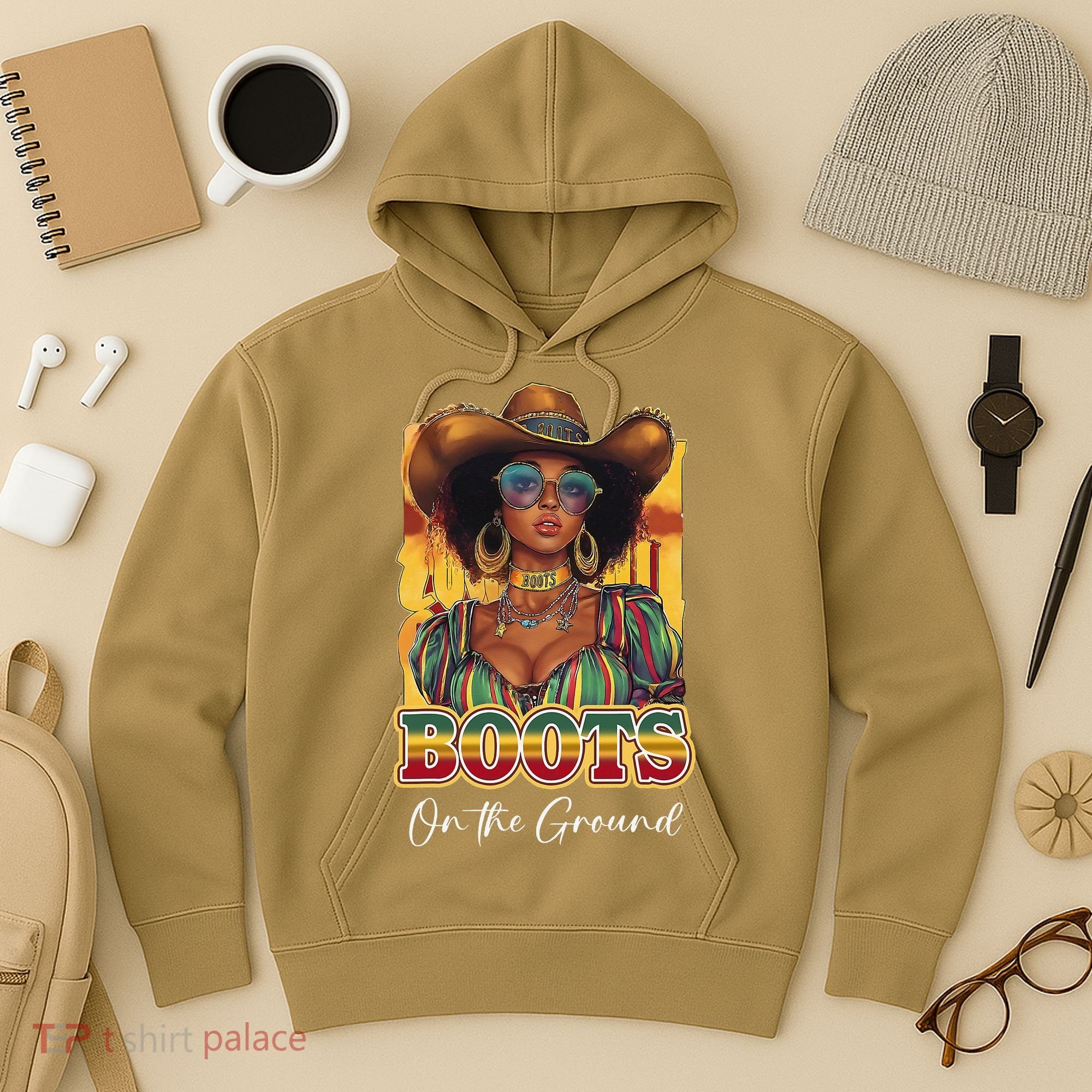 Boots On Ground Juneteenth Cowgirl Linedance Boots Western Hoodie