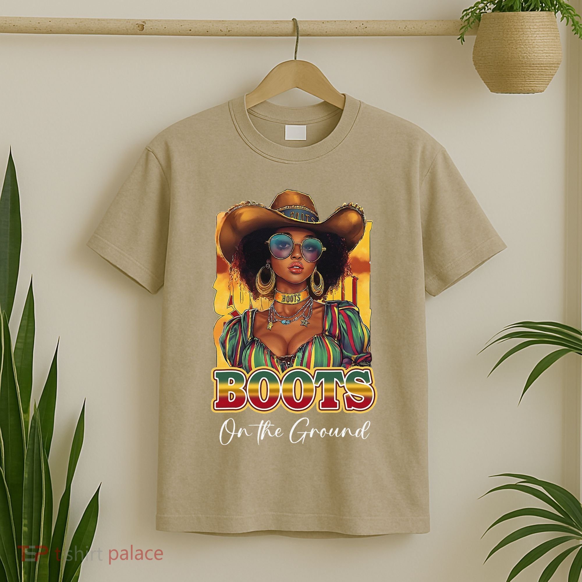 Boots On Ground Juneteenth Cowgirl Linedance Boots Western T-Shirt