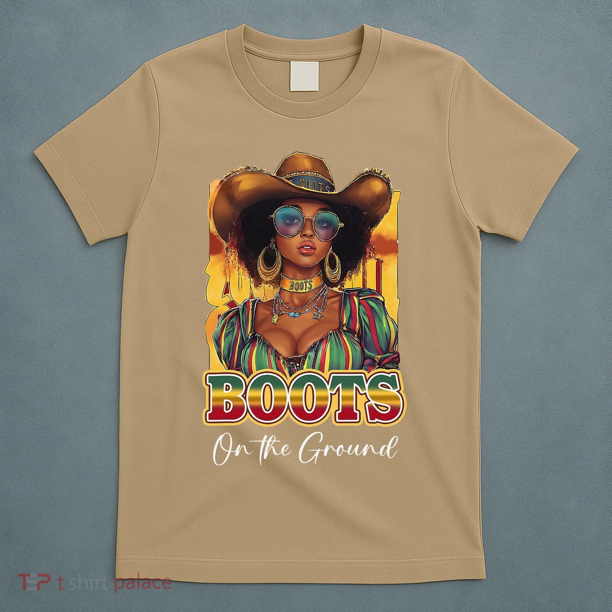 Boots On Ground Juneteenth Cowgirl Linedance Boots Western T-Shirt