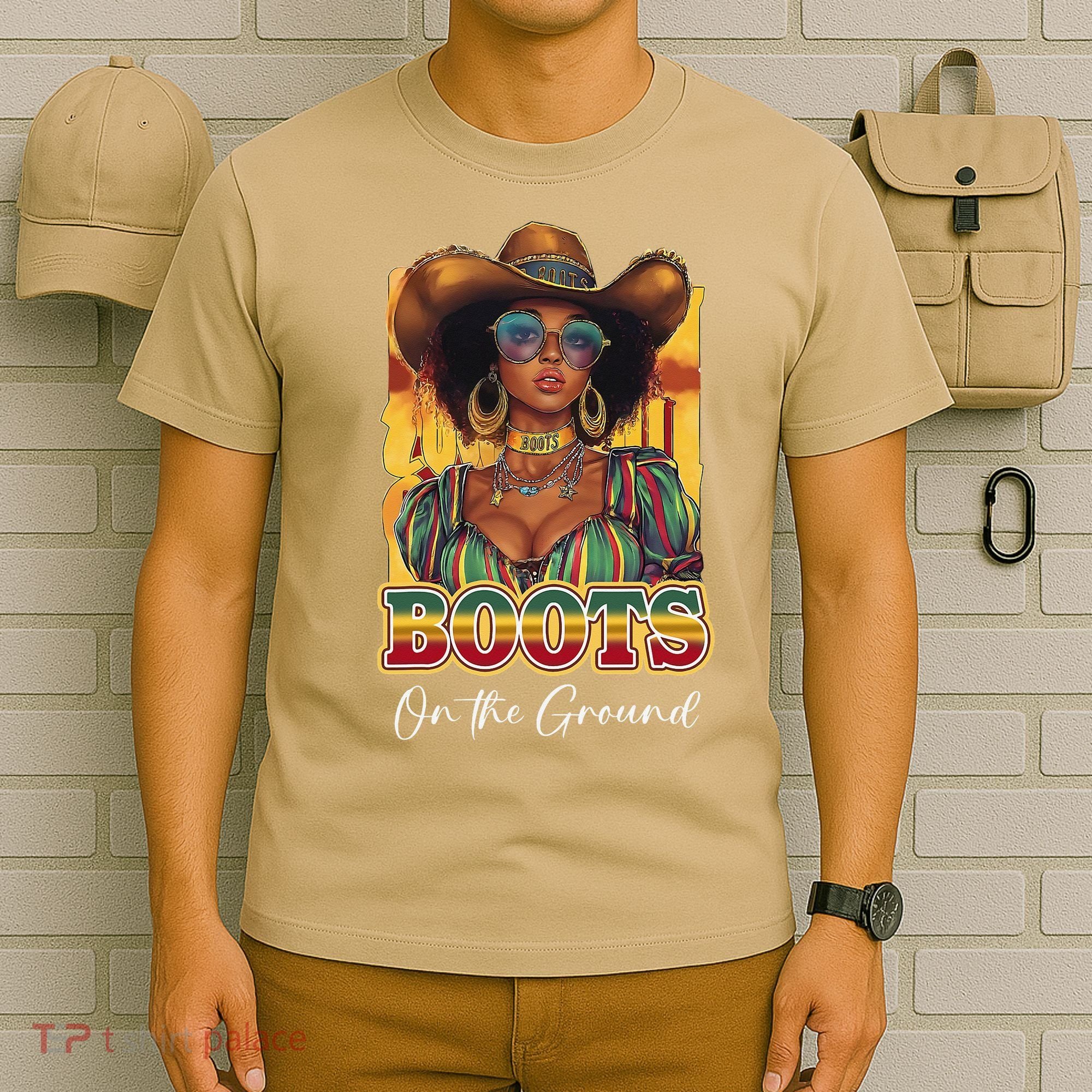 Boots On Ground Juneteenth Cowgirl Linedance Boots Western T-Shirt