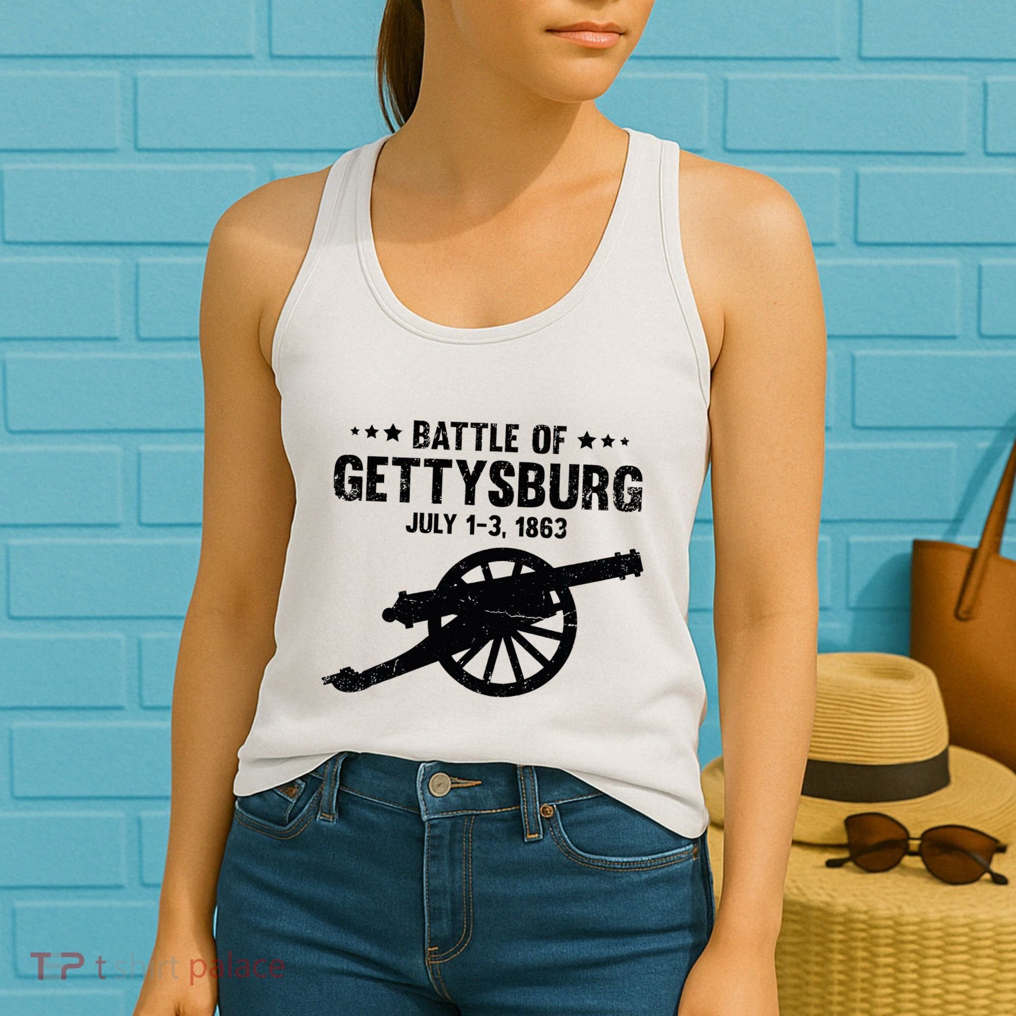Battle Of Gettysburg Battlefield Us American Civil War Women's Tank Top