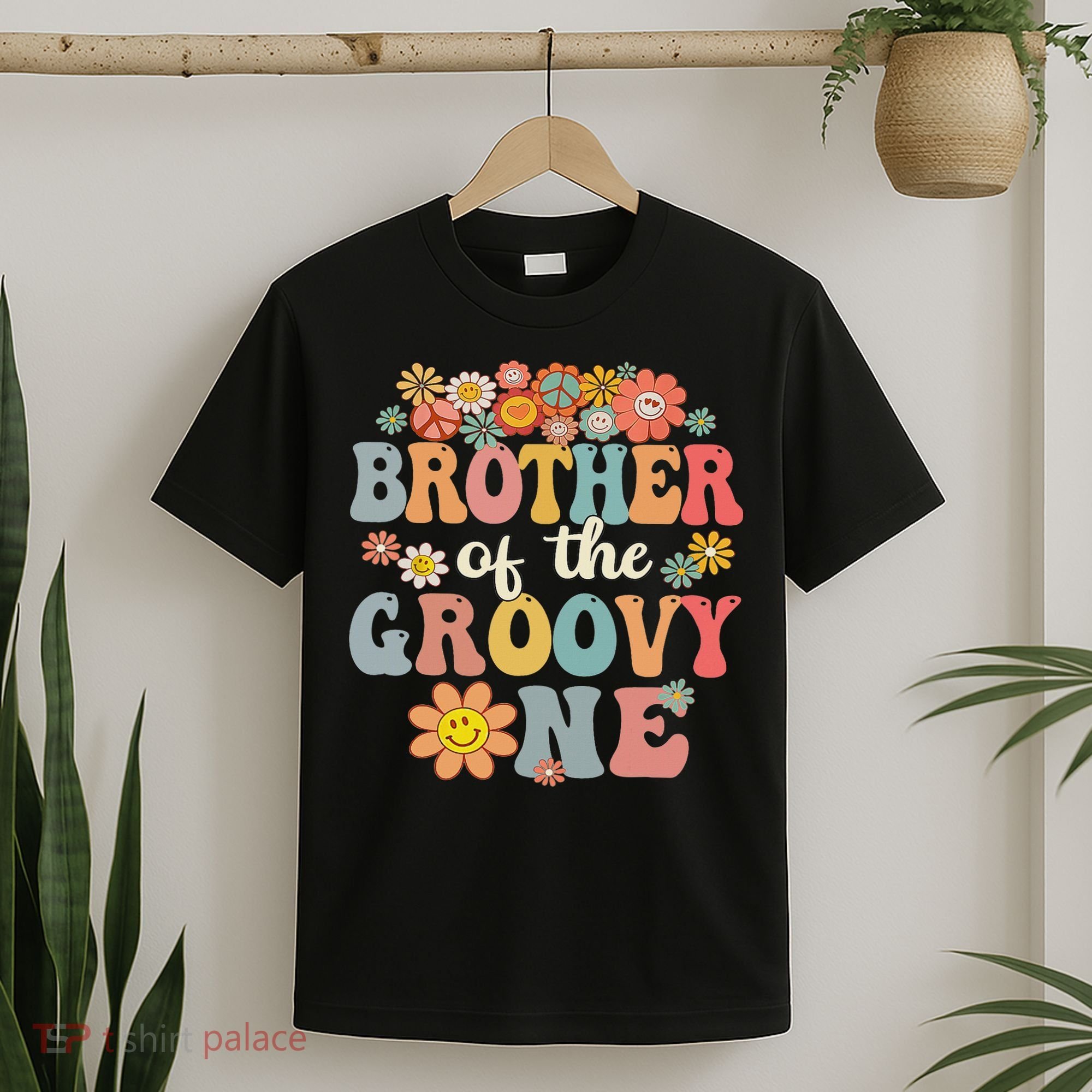 Brother Of Groovy One Matching Family 1st Birthday Party T-Shirt